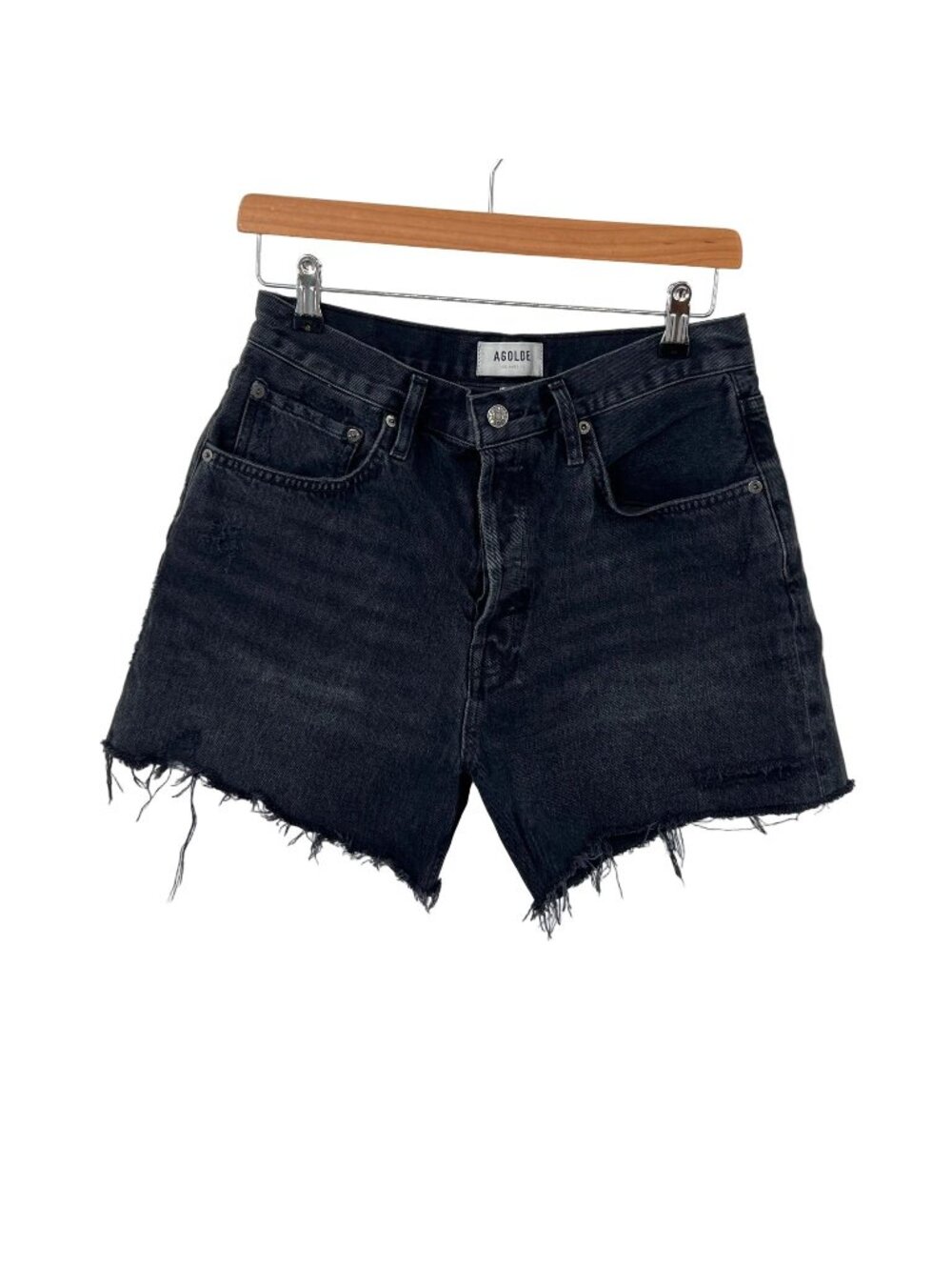 Agolde Riley High Waist Denim Shorts